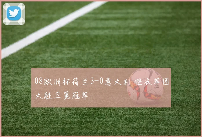 08欧洲杯荷兰3-0意大利 橙衣军团大胜卫冕冠军