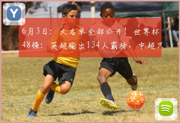 6月3日：大名单全部公开！世界杯48强：英超输出134人霸榜，中超只剩一根独苗_球员_阿森纳_曼城
